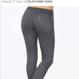 Grey COLOR SKINNY JEANS